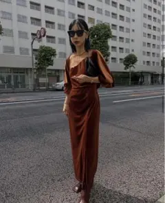 2way curve velour dress