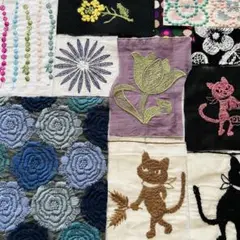 pjc.音の絵.mina perhonen.刺繍ハギレ☆*