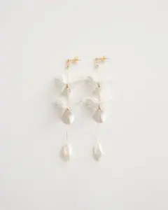 felice フェリーチェ　matt silver chain ピアス