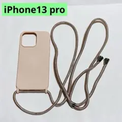 スマホケース iPhone13 pro ショルダーストラップ ピンク