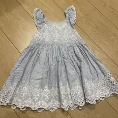 baby GAP ストライプ レース ワンピース 18-24ヶ月