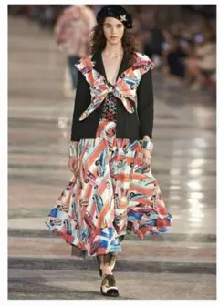 『CHANEL』シャネル キューバコレクション プリント ワンピース ドレス