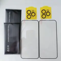 iPhone 15 Plus ガラスフィルム ２枚 カメラフィルム ２枚
