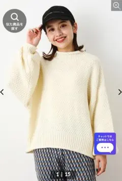 新品 今季 ロデオクラウンズ ワッフルハイネックニット