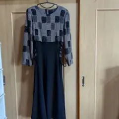 新品 ほっそり見えるマキシ丈ワンピース