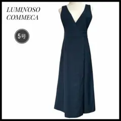 LUMINOSO COMMECA グリーン　5号 ノースリーブワンピース　ロング