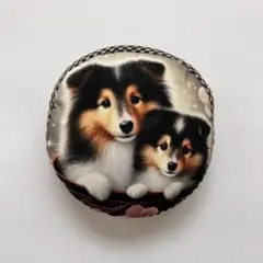 ハンドメイド　シェルティ　まるポーチ
