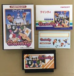 クインティ namcot ファミコン　箱説付き、作動確認済み　Quinty