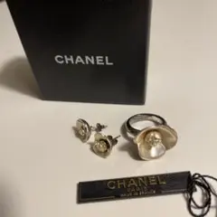 CHANEL01Aリングとピアス(アンティーク)