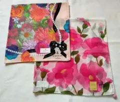 新品　シビラ大判ハンカチ、ランバンハンカチ2枚セット