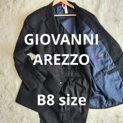 【美品特大】GIOVANNI AREZZO 黒 ストライプ B8 ペイズリー