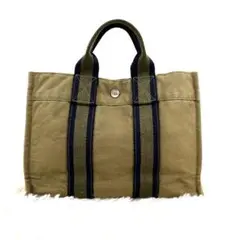 【高級】HERMES エルメス フールトゥPM トート カーキ
