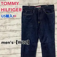●E299【US輸入】トミーヒルフィガー デニムパンツ ブルー系 【W32】