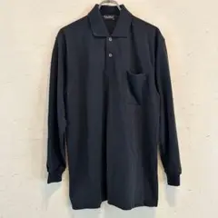 Lake Classicポロシャツ　長袖　黒　カットソー　メンズ　秋冬b286