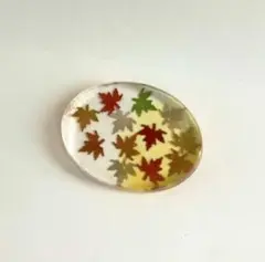 【即日発送】ハンドメイド　秋のもみじ②　透明　レジンヘアゴム　かわいい