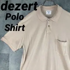 デザート dezert ポロシャツ シルク インポート ピンクベージュ Mサイズ