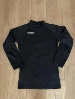 hummel 150 ブラック 長袖　アンダー　長袖　起毛　サッカー　フットサル