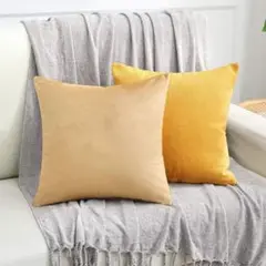 クッションカバー 45×45cm おしゃれ 北欧風 洋室 インテリア イエロー