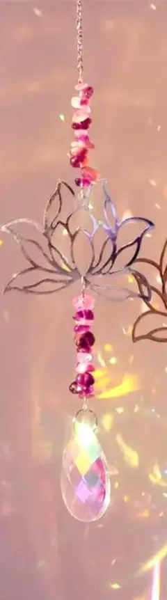 開運絵画　❀蓮サンキャッチャー❀