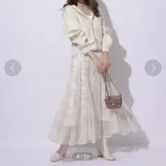 アプワイザーリッシェ ブークレフラワーマチフレアスカート チュール 花柄【S】