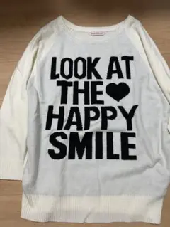 LOOK AT THE HAPPY SMILE トレーナー Lサイズ