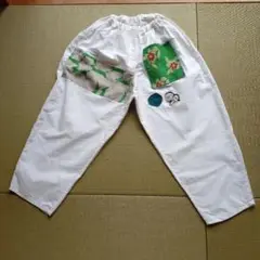 パッチワークデザイン コットンもんぺパンツ
