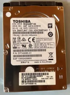 TOSHIBA MQ04ABF100 1TB HDD 5400RPM