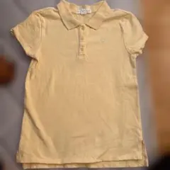 ★GAP★130★柔らかストレッチコットン素材★黄色ポロシャツ★キラキラ　ハート