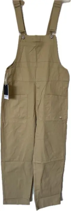 ベージュ コットン オーバーオール XL