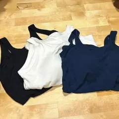 エアリズム　リブタンクトップ　3枚セット