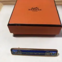【お値下げ中古品 美品】《HERMES》『エマイユ七宝焼ブローチ』