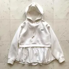 極美品 marie claire×CELFORD ドッキングフードパーカー白完売