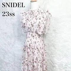 【新品タグ付 スナイデル】Sustainableフリルプリーツワンピース 23s