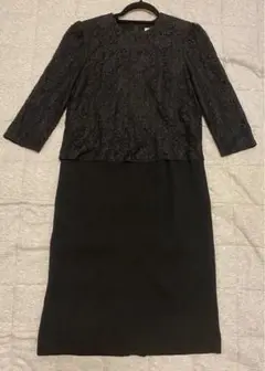大幅値下げ‼️ 【美品】　東京ソワール　ブラックフォーマルワンピース　13号