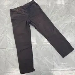 チノパンツ スリムフィット 無地 ダークグレー コットン シンプル カジュアル