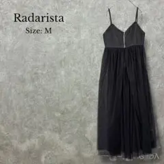 Radarista【M】デニムチュールキャミワンピース ビスチェ フロントジップ