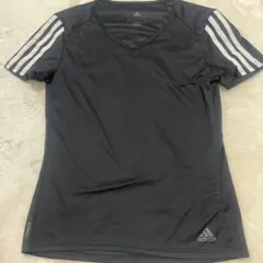 adidas Climalite VネックTシャツ L ブラック
