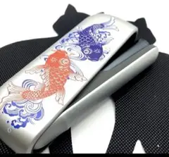 4アイコス イルマ専用ケース　iqos ilumaｉカバー　ドアカバ鯉柄シルバー