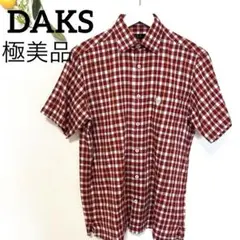 極美品　DAKS ダックス　メンズシャツ　綿麻