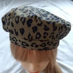 MOUSSY ヒョウ柄キャスケット フリーサイズ