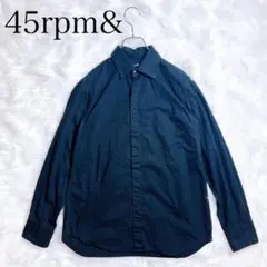 45R 45rpm 藍染め 比翼ボタン ドレスシャツ コットン