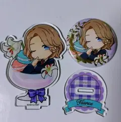 ヘタリア　フランス　アクリルスタンド+缶バッジ　ちゃぽんっ！