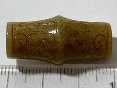 【天珠】140　真品和田玉桶珠