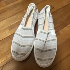 Keds ストライプ スリッポン キャンバススニーカー