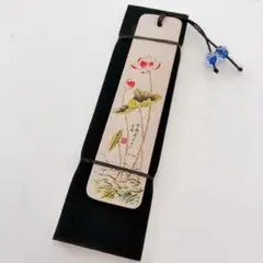 しおり ブックマーク 1枚 お花のデザイン コレクション 木製