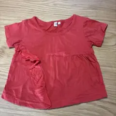フリル付きレッドTシャツ 95