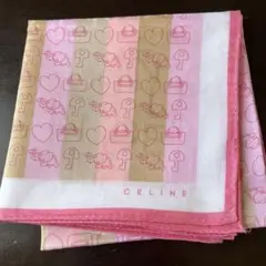 CELINE ストライプ柄 ハンカチ　大判　未使用タグ無し　バッグ柄　お値下げ