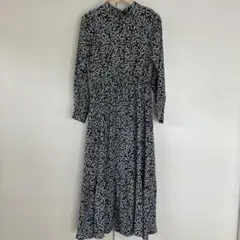 GU 花柄ロングワンピース シフォン　レトロ　おふみ　ミニマリスト