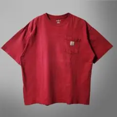 00s Carhartt　カーハート　ポケットTシャツ Lサイズ　レッド