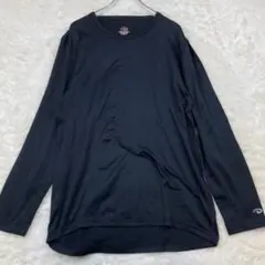 DOUFDLF 黒い長袖Tシャツ・クルーネック インナー 32-112